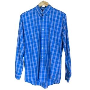 Southern Tide blue & pink plaid button down shirt Size Medium